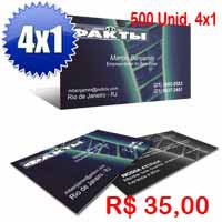 CARTÃO DE VISITA 4x1 - 500 Unidades